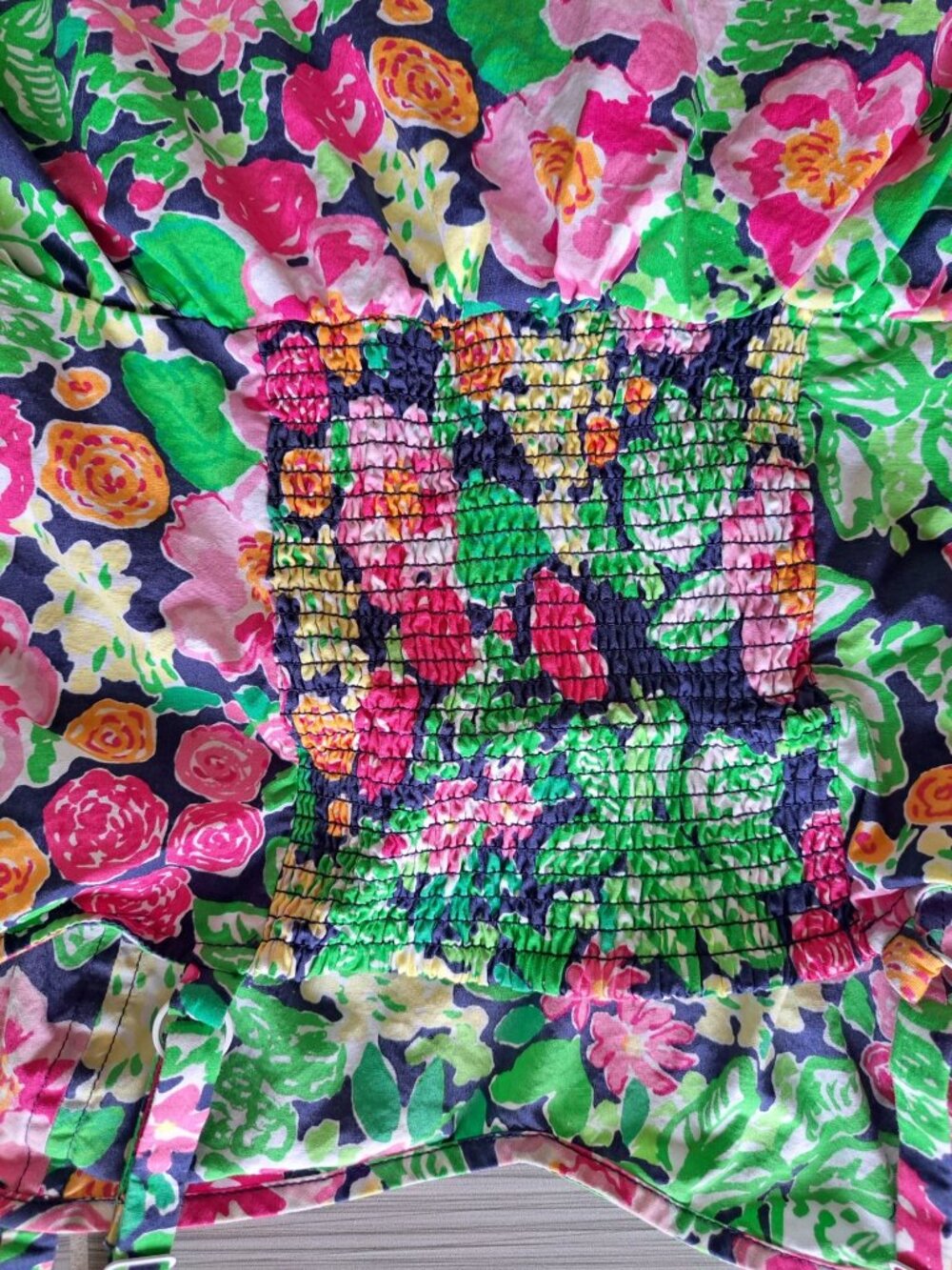 Lilly Pulitzer Gardenia Floral-Print Sleeveless Peplum Top 6 Multicolor Cotton - Picture 10 of 15